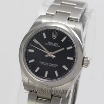 Rolex Midsize Oyster Perpetual Ref 177200 Steel Black Dial